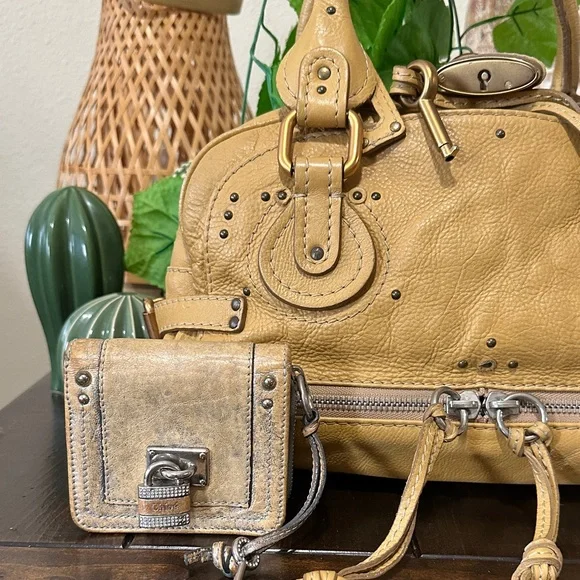 Chloe Paddington Shoulder Mustard Leather Satchel and wallet - Picture 3 of 16